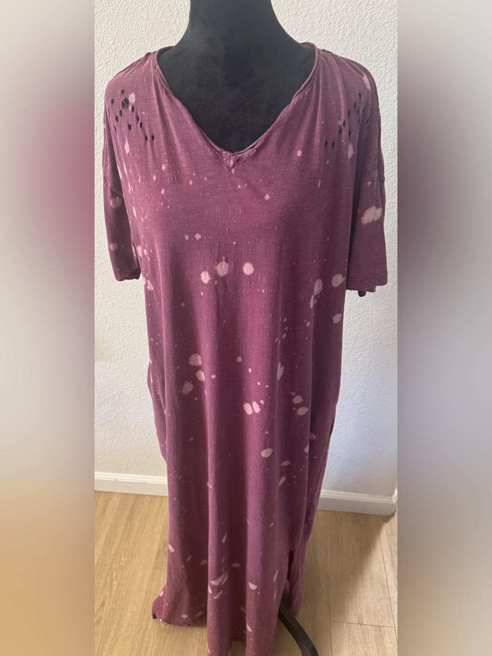 A rare bird Women’s Washed Mauve Tie-Dye Short Sleeve Dress